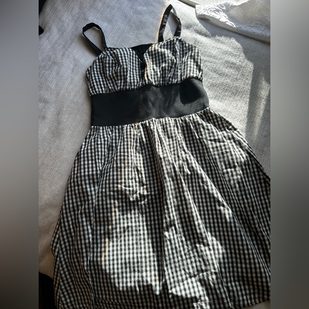 Black and White Gingham Dress